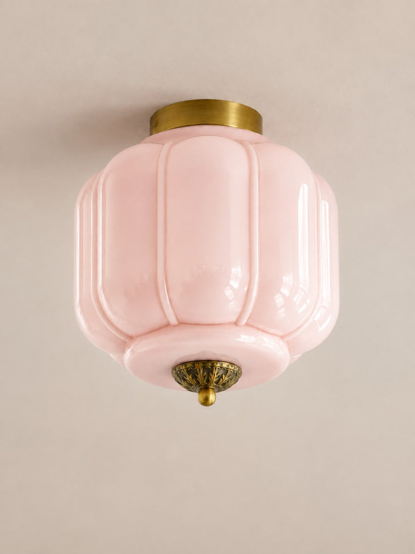 Eloise Flush Mount Milk Glass Ceiling Light – Modern Accent Lighting with Artistic Glass Shade