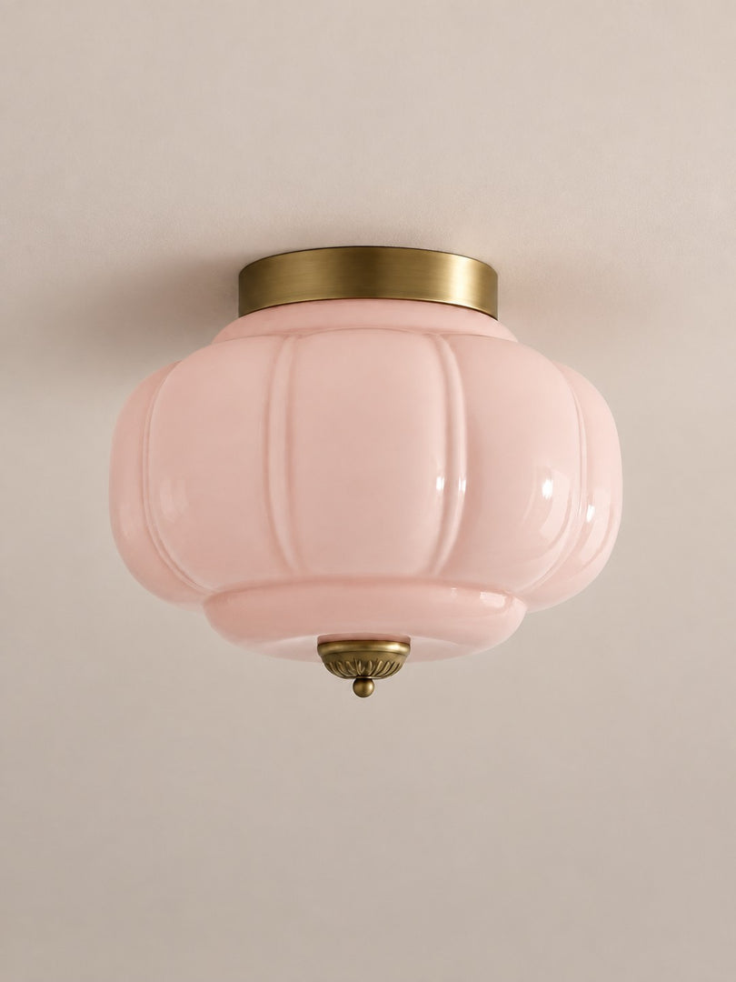 Eloise Flush Mount Milk Glass Ceiling Light – Modern Accent Lighting with Artistic Glass Shade