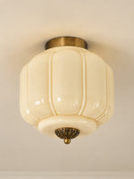 Load image into Gallery viewer, Eloise Flush Mount Milk Glass Ceiling Light – Modern Accent Lighting with Artistic Glass Shade