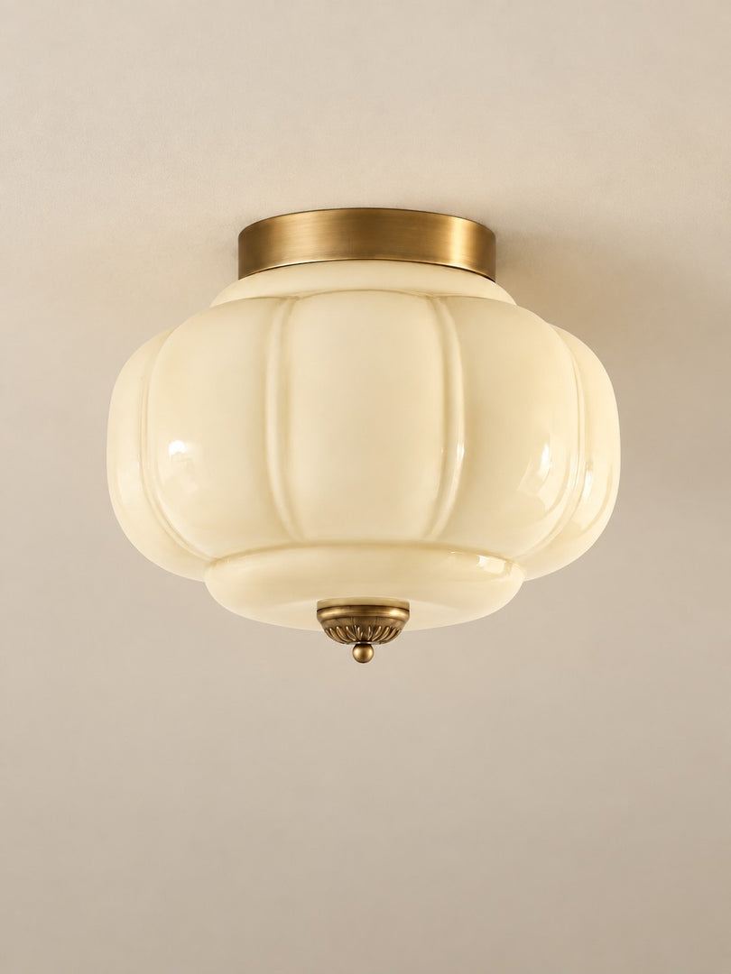 Eloise Flush Mount Milk Glass Ceiling Light – Modern Accent Lighting with Artistic Glass Shade