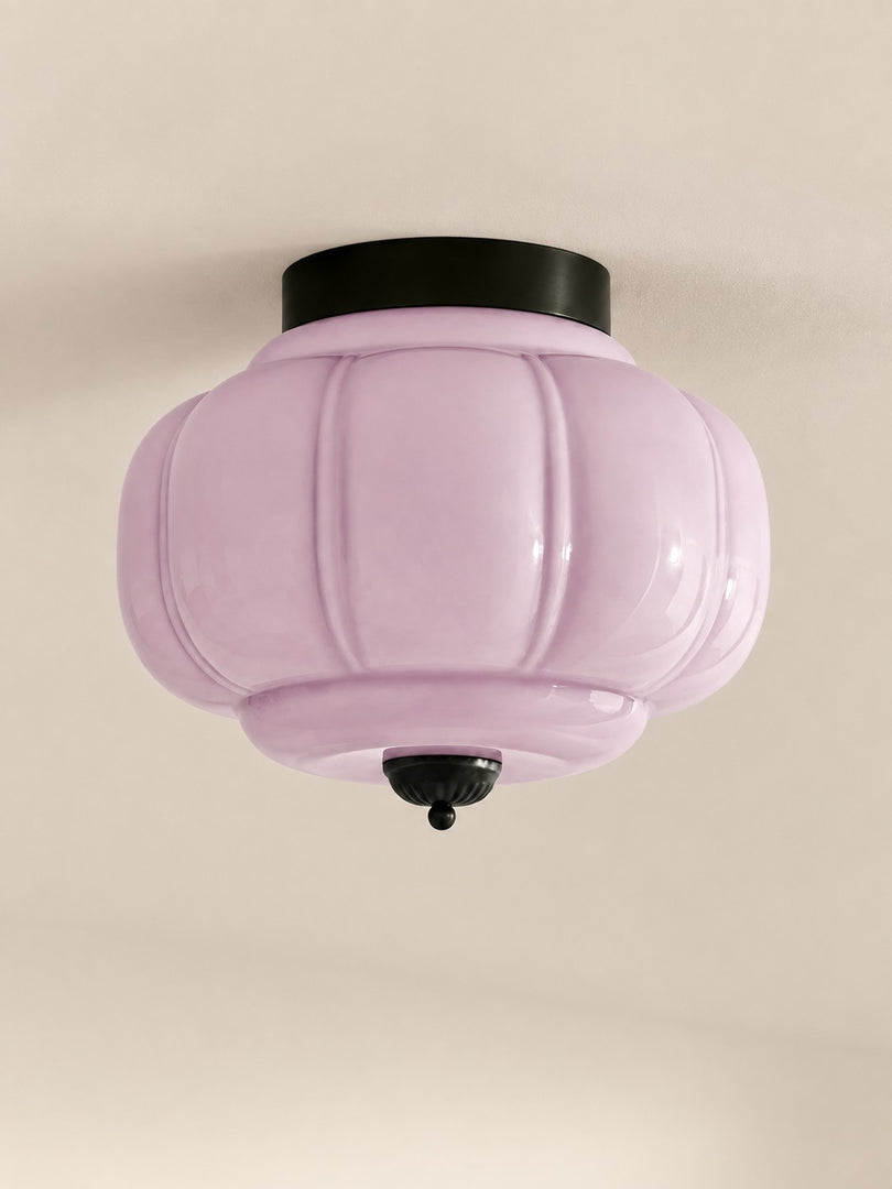 Eloise Flush Mount Milk Glass Ceiling Light – Modern Accent Lighting with Artistic Glass Shade