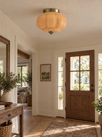 Load image into Gallery viewer, Eloise Flush Mount Milk Glass Ceiling Light – Modern Accent Lighting with Artistic Glass Shade