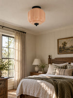 Load image into Gallery viewer, Eloise Flush Mount Milk Glass Ceiling Light – Modern Accent Lighting with Artistic Glass Shade