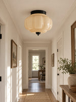 Load image into Gallery viewer, Eloise Flush Mount Milk Glass Ceiling Light – Modern Accent Lighting with Artistic Glass Shade