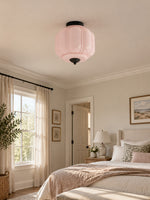 Load image into Gallery viewer, Eloise Flush Mount Milk Glass Ceiling Light – Modern Accent Lighting with Artistic Glass Shade