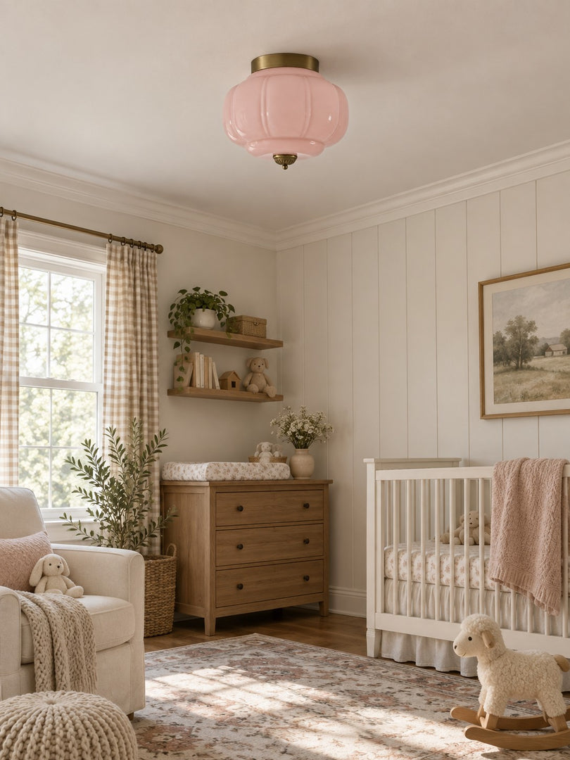 Eloise Flush Mount Milk Glass Ceiling Light – Modern Accent Lighting with Artistic Glass Shade