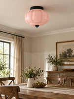 Load image into Gallery viewer, Eloise Flush Mount Milk Glass Ceiling Light – Modern Accent Lighting with Artistic Glass Shade