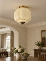 Load image into Gallery viewer, Eloise Flush Mount Milk Glass Ceiling Light – Modern Accent Lighting with Artistic Glass Shade