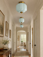 Load image into Gallery viewer, Eloise Flush Mount Milk Glass Ceiling Light – Modern Accent Lighting with Artistic Glass Shade