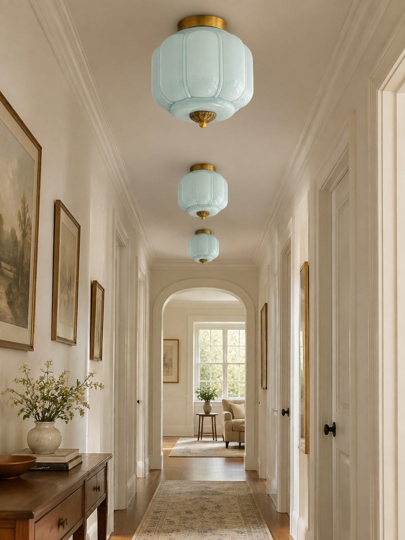 Eloise Flush Mount Milk Glass Ceiling Light – Modern Accent Lighting with Artistic Glass Shade