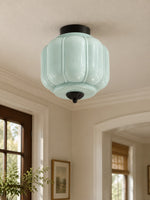 Load image into Gallery viewer, Eloise Flush Mount Milk Glass Ceiling Light – Modern Accent Lighting with Artistic Glass Shade