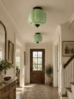 Load image into Gallery viewer, Eloise Flush Mount Milk Glass Ceiling Light – Modern Accent Lighting with Artistic Glass Shade