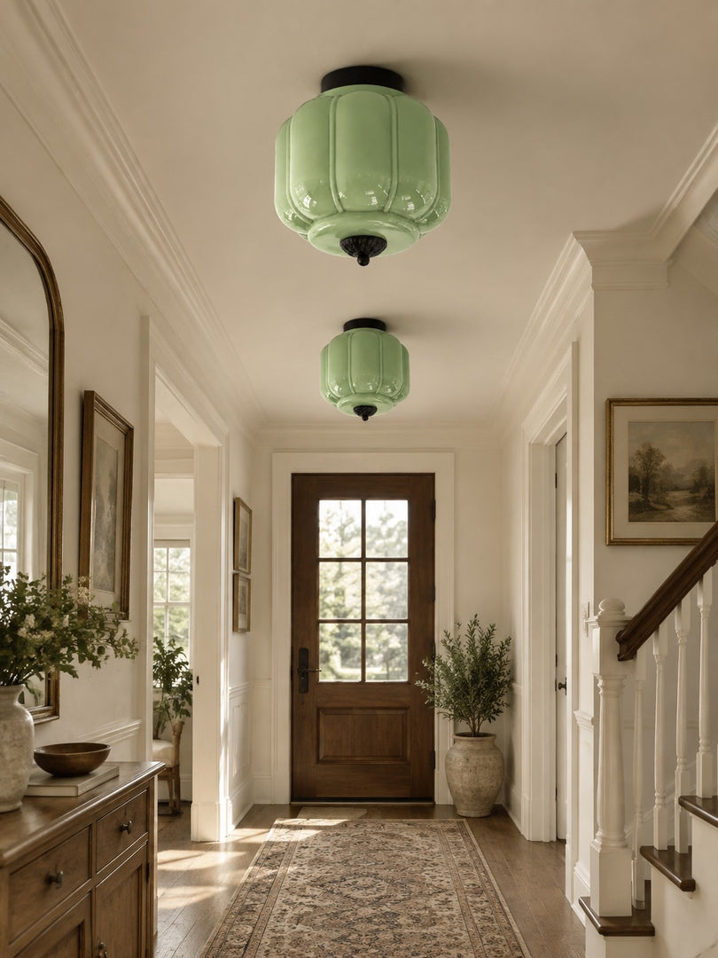 Eloise Flush Mount Milk Glass Ceiling Light – Modern Accent Lighting with Artistic Glass Shade