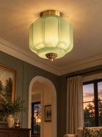 Load image into Gallery viewer, Eloise Flush Mount Milk Glass Ceiling Light – Modern Accent Lighting with Artistic Glass Shade
