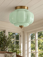 Load image into Gallery viewer, Eloise Flush Mount Milk Glass Ceiling Light – Modern Accent Lighting with Artistic Glass Shade