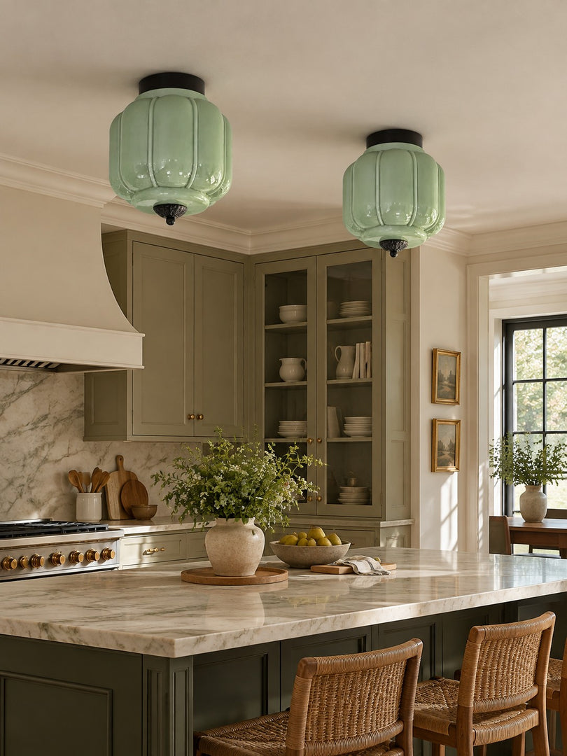 Eloise Flush Mount Milk Glass Ceiling Light – Modern Accent Lighting with Artistic Glass Shade