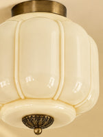 Load image into Gallery viewer, Eloise Flush Mount Milk Glass Ceiling Light – Modern Accent Lighting with Artistic Glass Shade