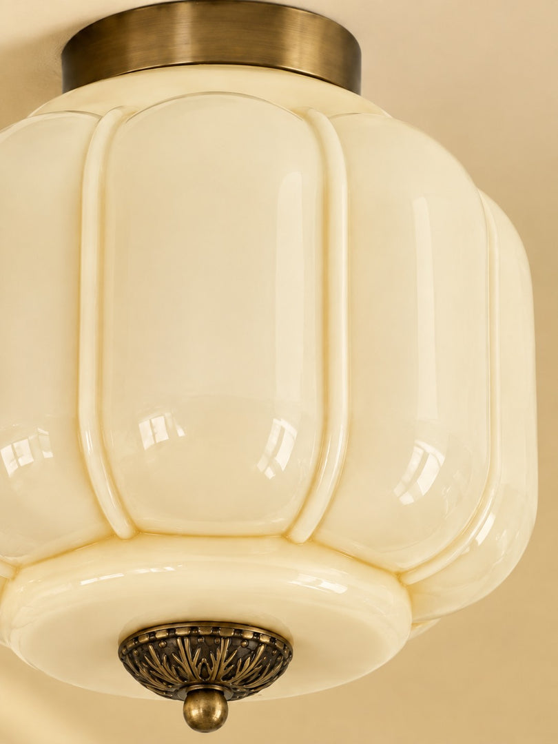 Eloise Flush Mount Milk Glass Ceiling Light – Modern Accent Lighting with Artistic Glass Shade