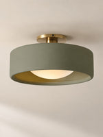 Load image into Gallery viewer, Cerova Porcelain Flush Mount Ceiling Light – Modern Low-Profile Fixture