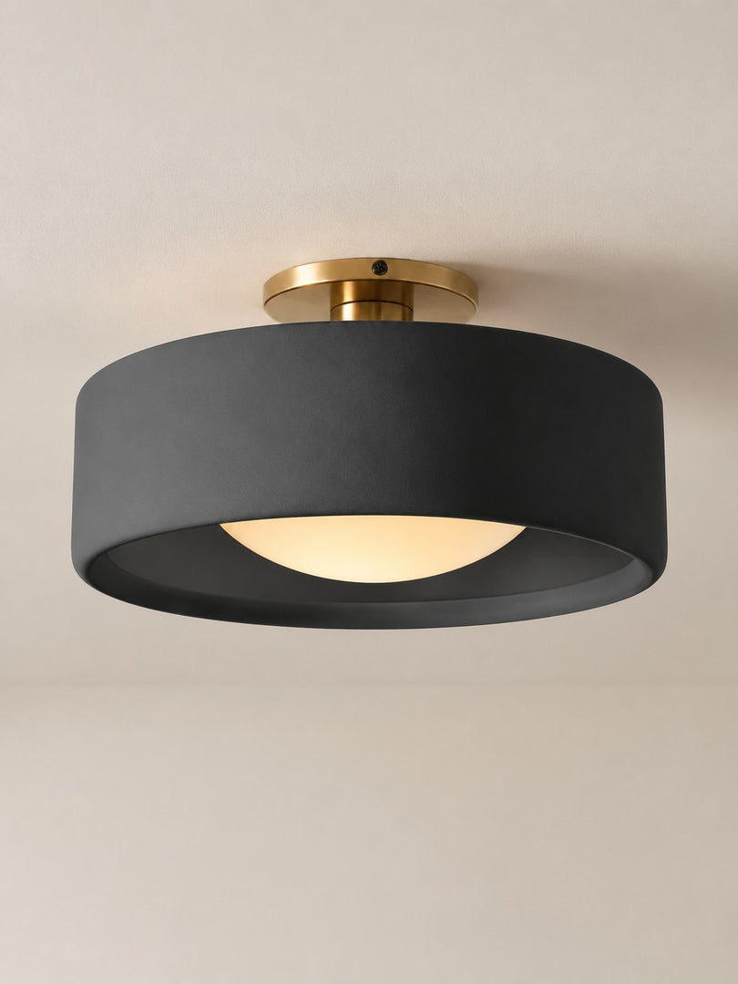 Cerova Porcelain Flush Mount Ceiling Light – Modern Low-Profile Fixture
