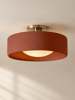 Load image into Gallery viewer, Cerova Porcelain Flush Mount Ceiling Light – Modern Low-Profile Fixture