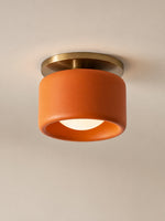 Load image into Gallery viewer, Cerova Porcelain Flush Mount Ceiling Light – Modern Low-Profile Fixture
