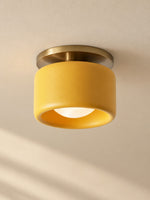 Load image into Gallery viewer, Cerova Porcelain Flush Mount Ceiling Light – Modern Low-Profile Fixture