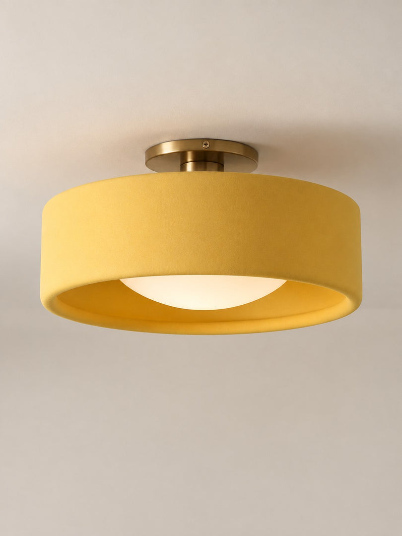 Cerova Porcelain Flush Mount Ceiling Light – Modern Low-Profile Fixture