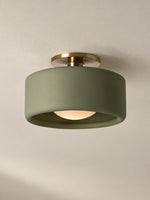 Load image into Gallery viewer, Cerova Porcelain Flush Mount Ceiling Light – Modern Low-Profile Fixture