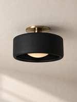 Load image into Gallery viewer, Cerova Porcelain Flush Mount Ceiling Light – Modern Low-Profile Fixture