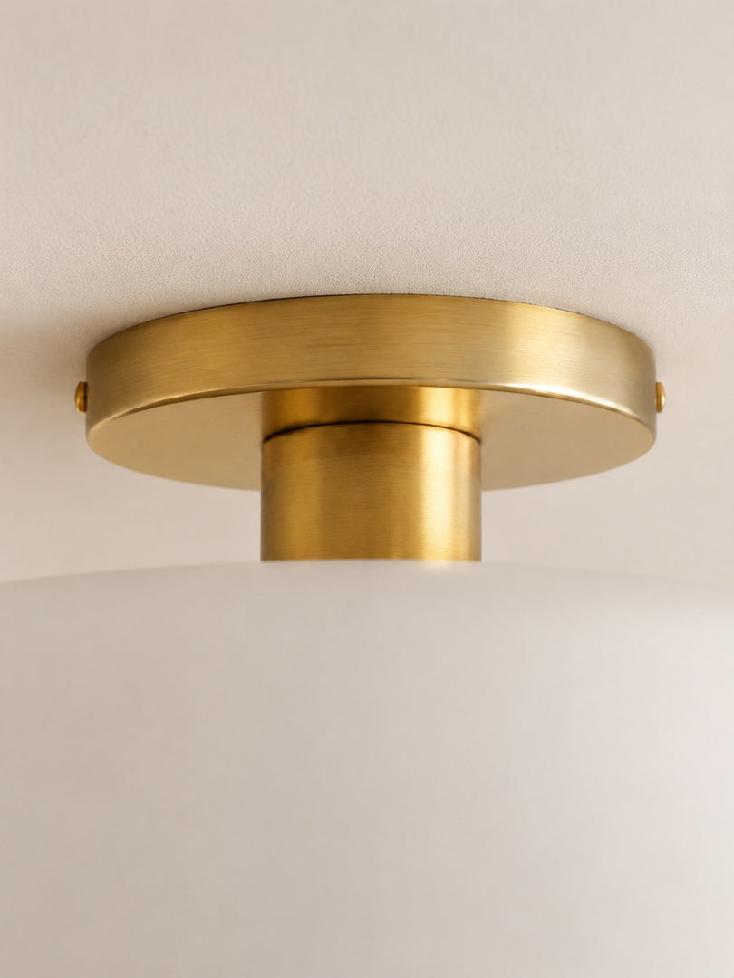 Cerova Porcelain Flush Mount Ceiling Light – Modern Low-Profile Fixture