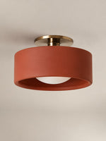 Load image into Gallery viewer, Cerova Porcelain Flush Mount Ceiling Light – Modern Low-Profile Fixture