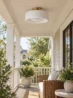 Load image into Gallery viewer, Cerova Porcelain Flush Mount Ceiling Light – Modern Low-Profile Fixture