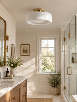 Load image into Gallery viewer, Cerova Porcelain Flush Mount Ceiling Light – Modern Low-Profile Fixture