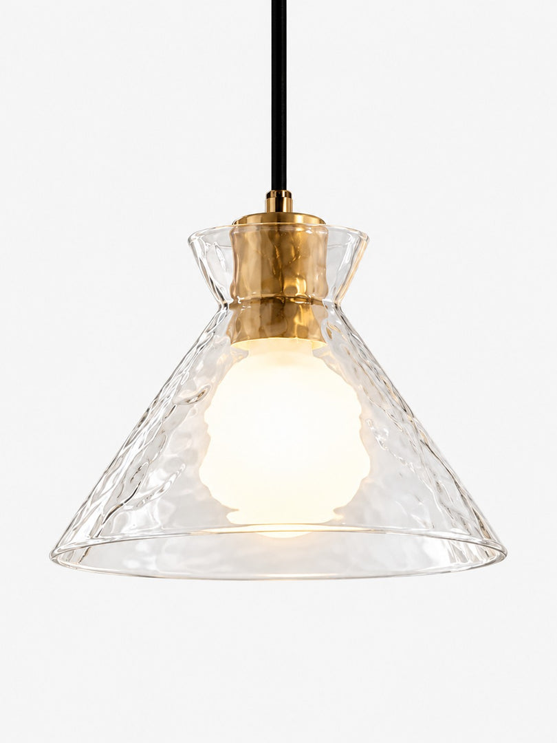 Quenora Sculptural Drop Pendant Light - Contemporary Glass Hanging Lamp for Dining Area