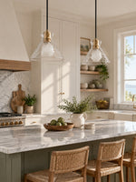 Load image into Gallery viewer, Quenora Sculptural Drop Pendant Light - Contemporary Glass Hanging Lamp for Dining Area