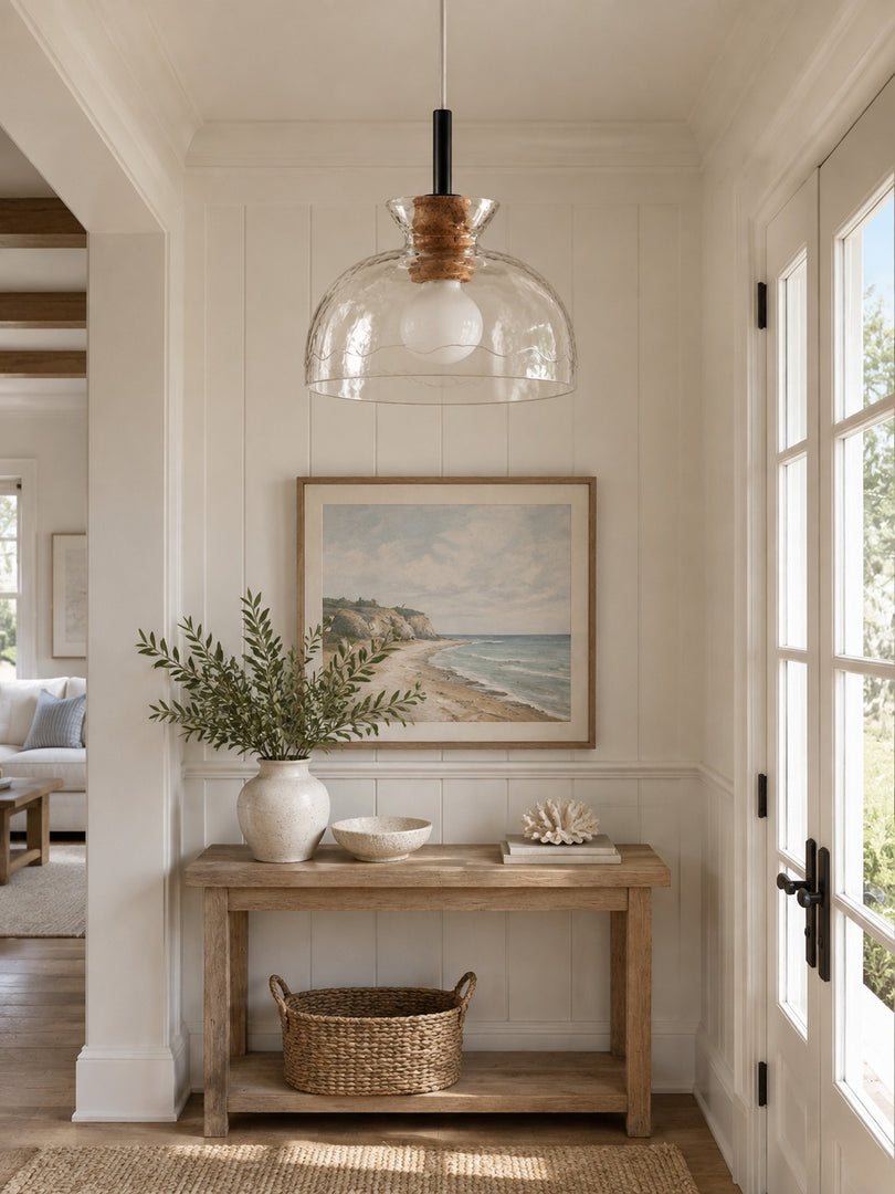 Quenora Sculptural Drop Pendant Light - Contemporary Glass Hanging Lamp for Dining Area