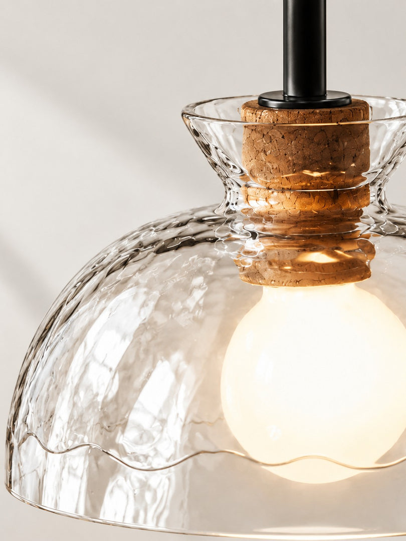 Quenora Sculptural Drop Pendant Light - Contemporary Glass Hanging Lamp for Dining Area