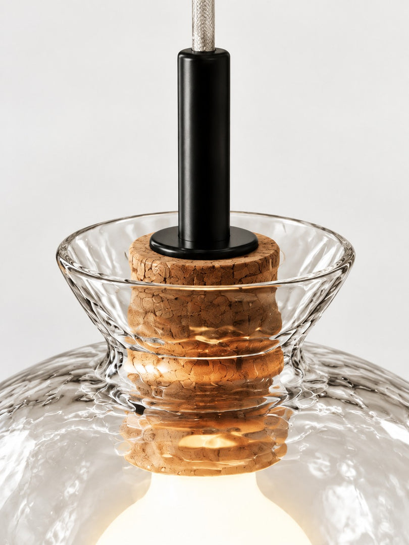 Quenora Sculptural Drop Pendant Light - Contemporary Glass Hanging Lamp for Dining Area