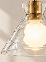 Load image into Gallery viewer, Quenora Sculptural Drop Pendant Light - Contemporary Glass Hanging Lamp for Dining Area
