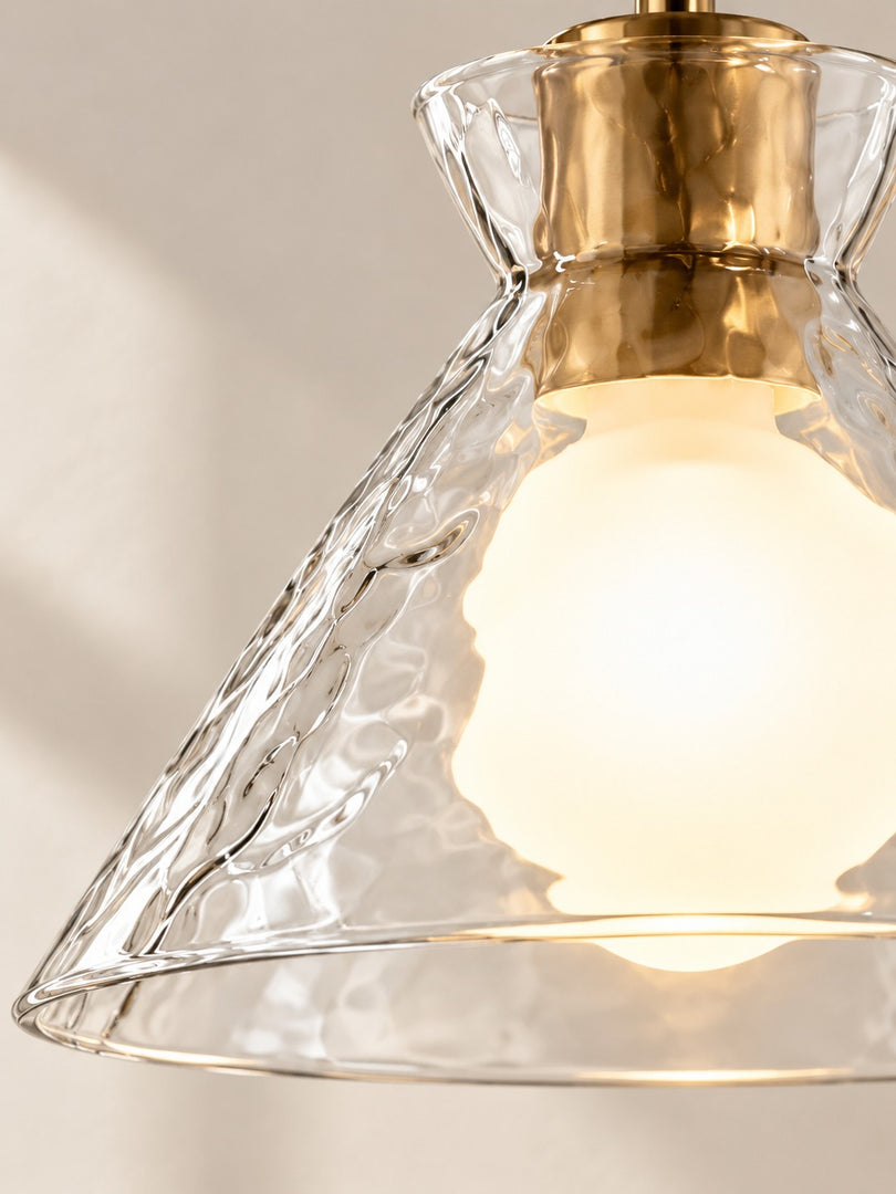 Quenora Sculptural Drop Pendant Light - Contemporary Glass Hanging Lamp for Dining Area