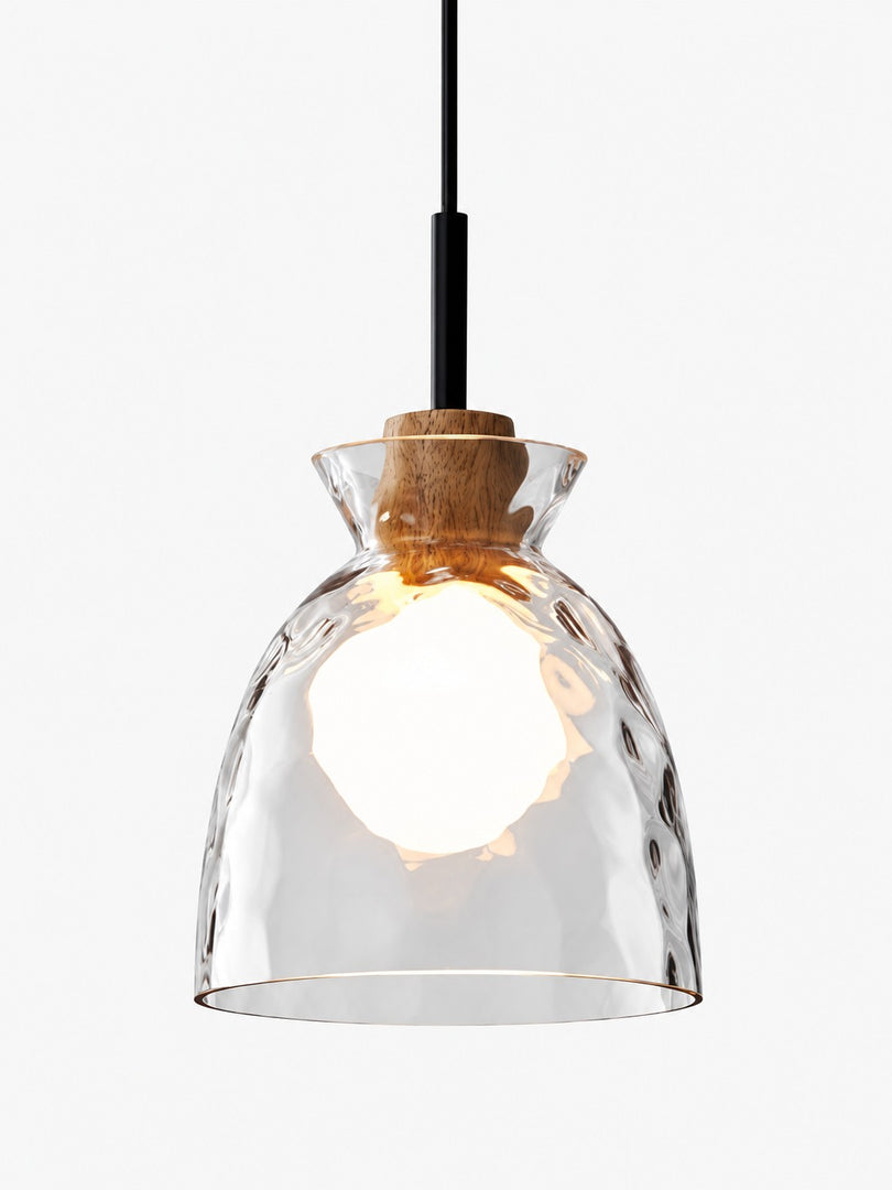 Quenora Sculptural Drop Pendant Light - Contemporary Glass Hanging Lamp for Dining Area
