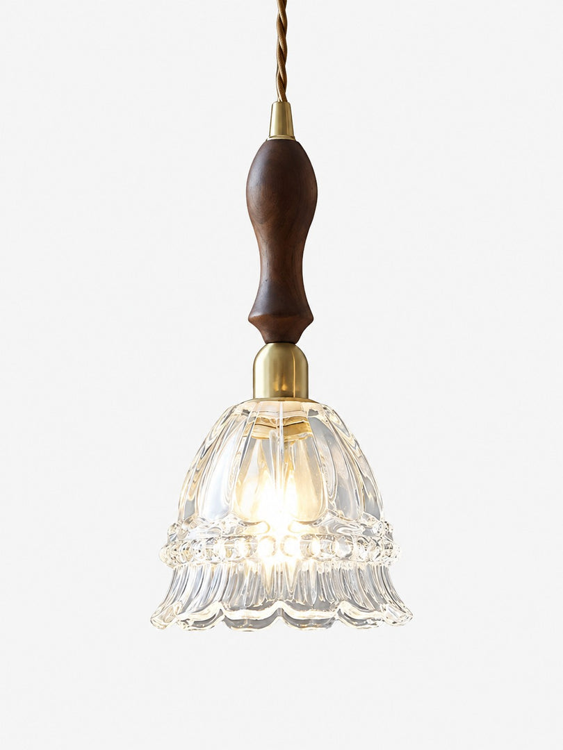 Suspension en verre méduse pastorale française M38
