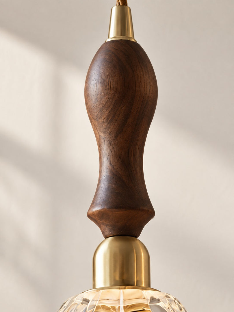 Suspension en verre méduse pastorale française M38