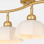 Bild in Gallery-Viewer laden, Gold lamp holder and glass shade detail