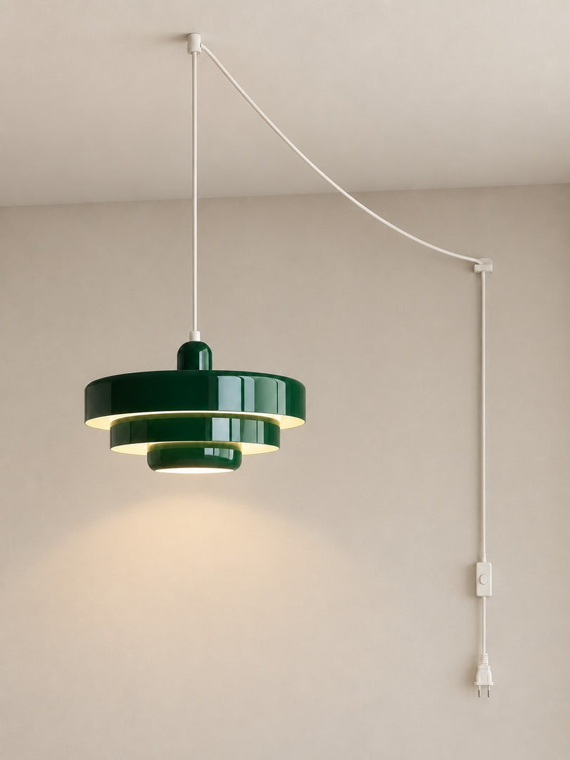 Retro Bauhaus Plug-In Pendant Light