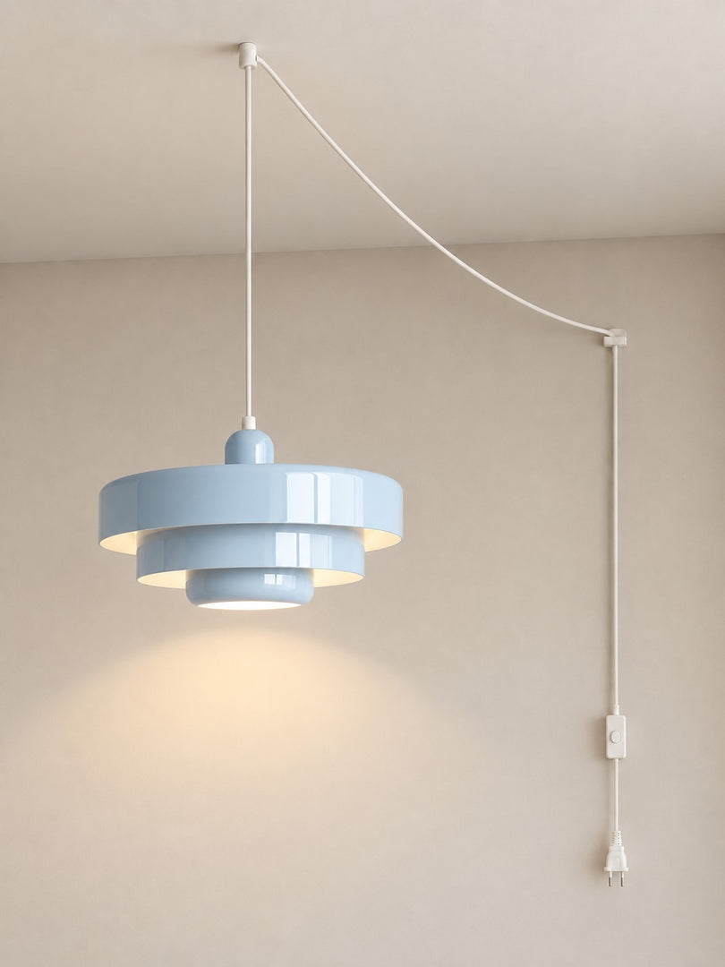 Retro Bauhaus Plug-In Pendant Light