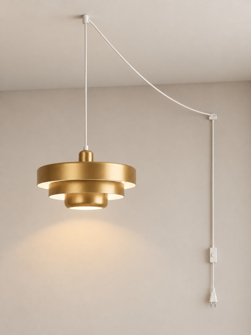 Retro Bauhaus Plug-In Pendant Light