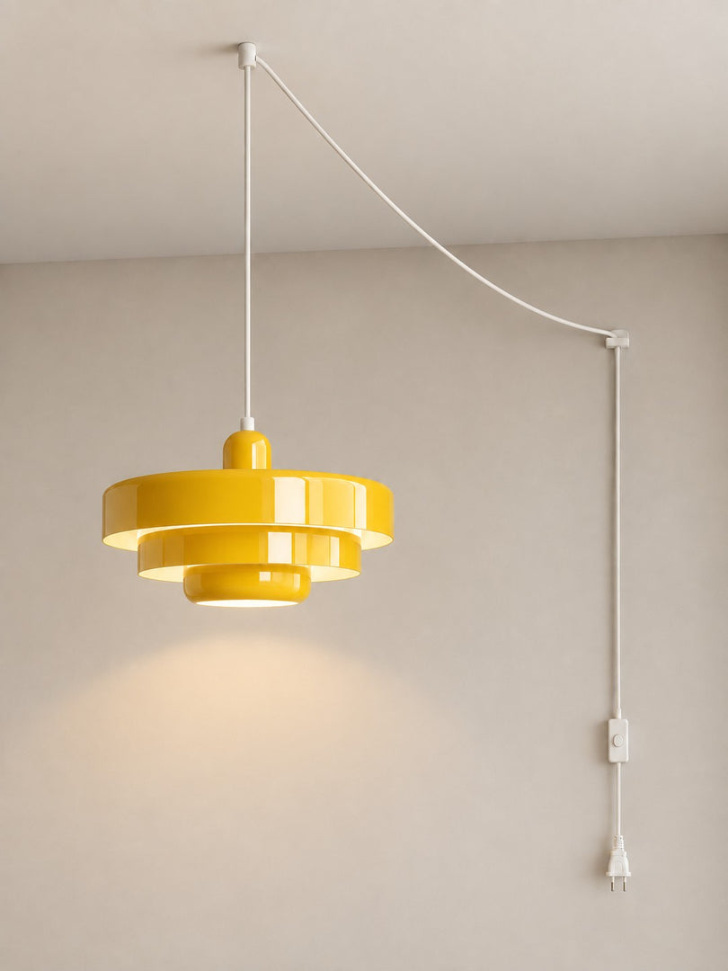 Retro Bauhaus Plug-In Pendant Light