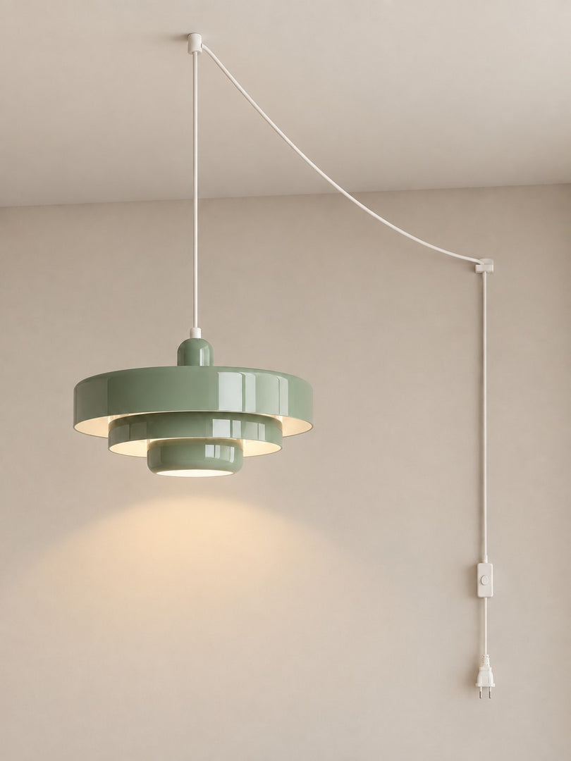 Retro Bauhaus Plug-In Pendant Light